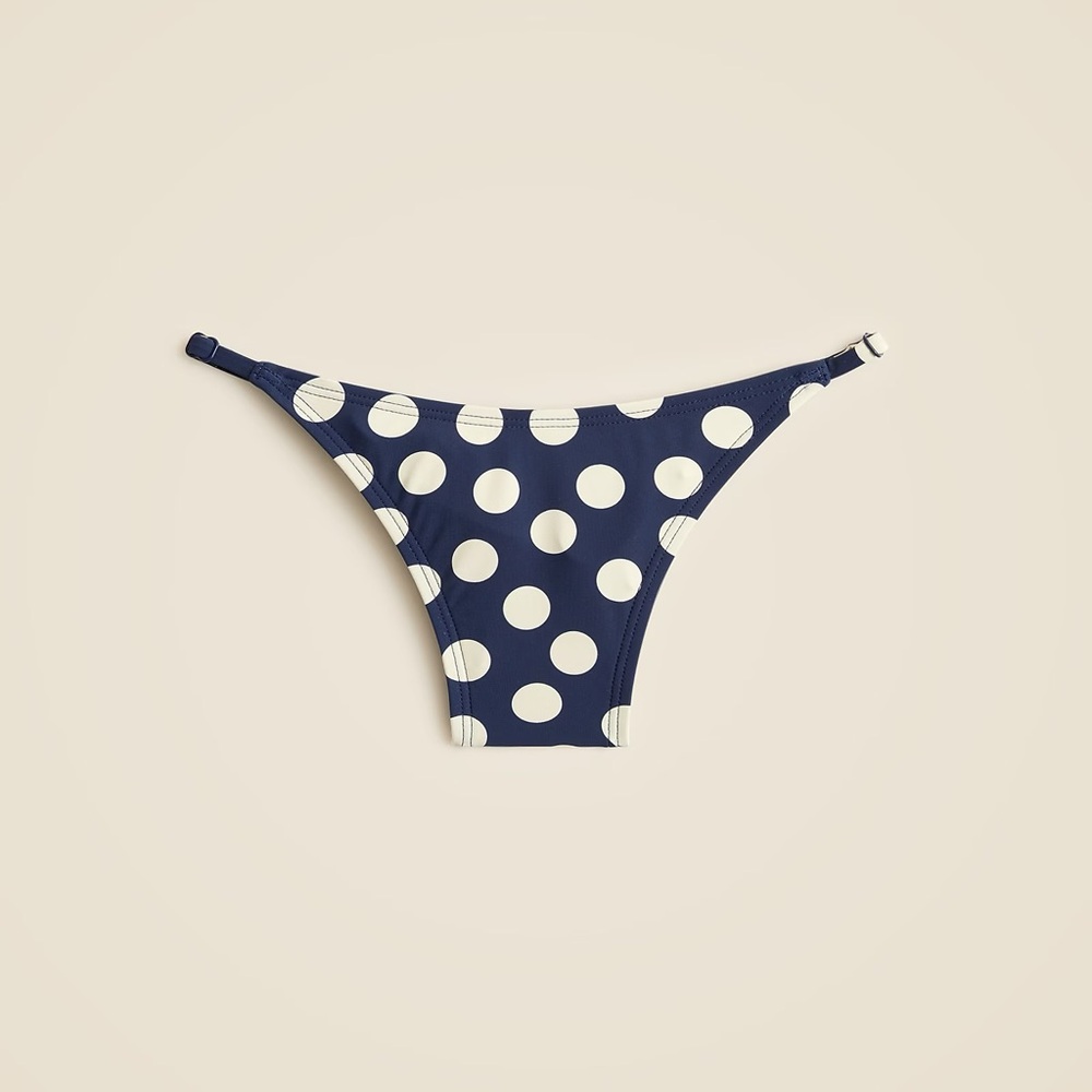 NWT J Crew 90s Navy Polka Dot String Bikini Bottom